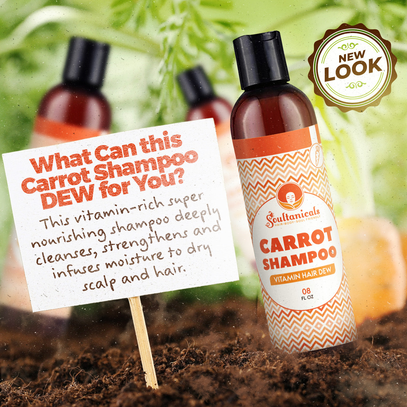 Carrot Shampoo Vitamin Hair Dew