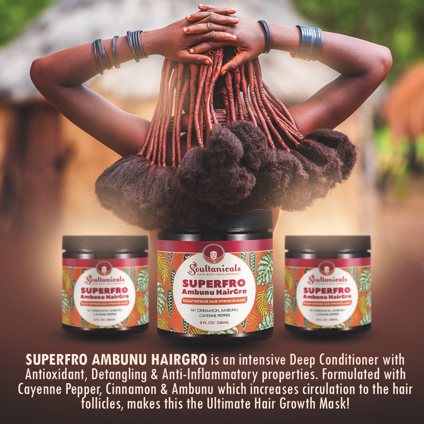 SuperFro Ambunu HairGro, Scalp Defense Hair Intensive Mask
