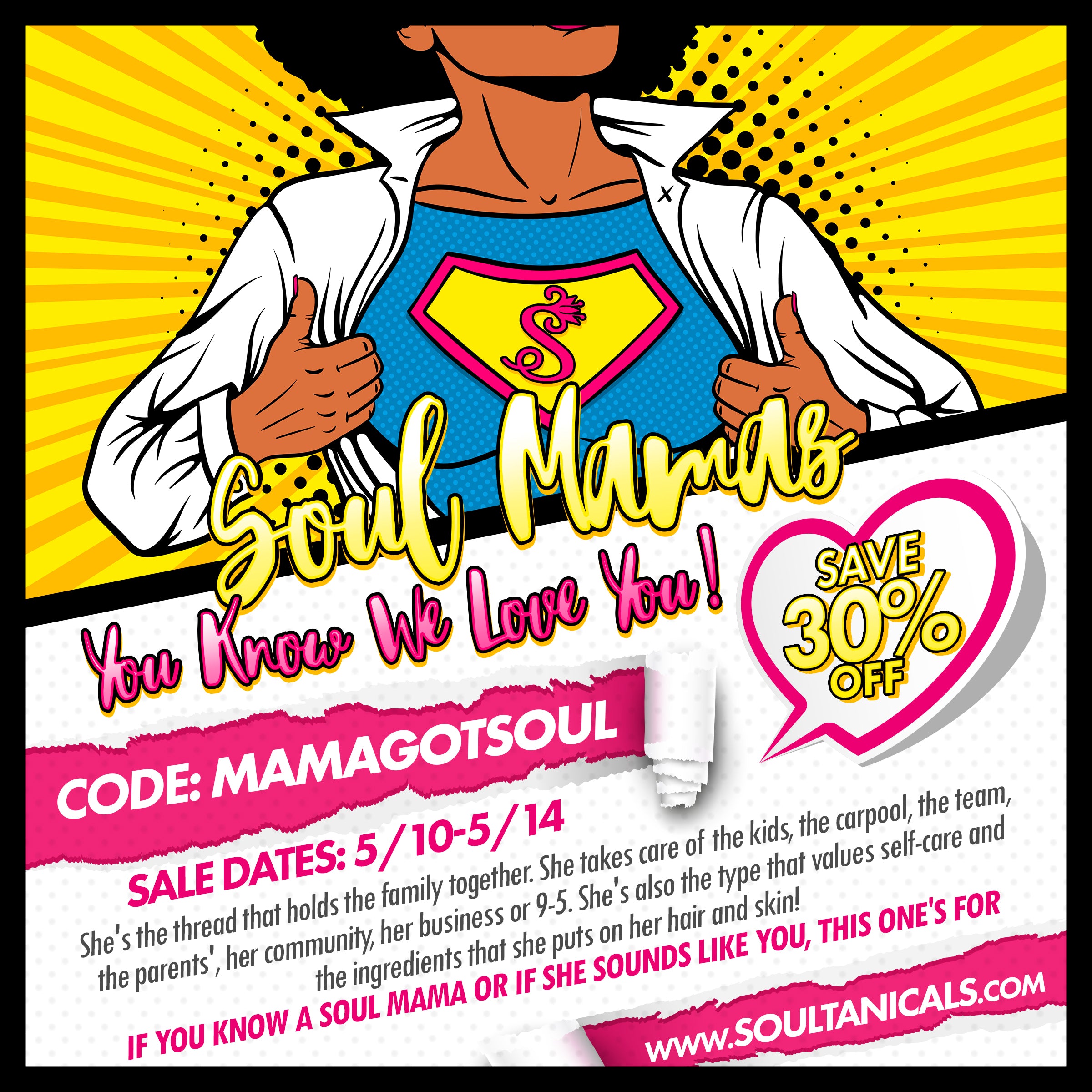 Mama Got Soul! Save 30% Off this Mother's Day Weekend!