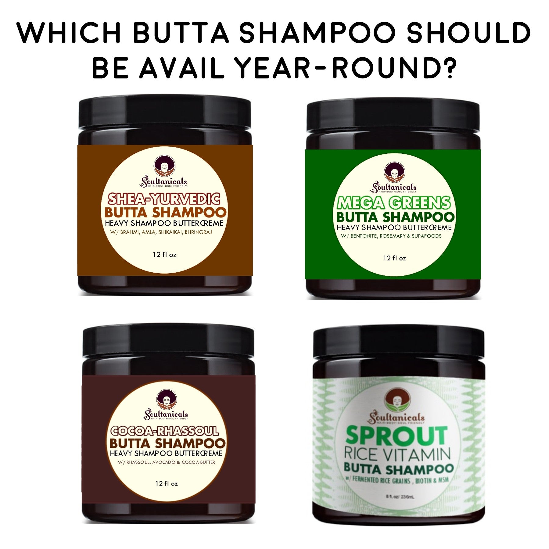 One of our Butta Shampoos will be a permanent Mane-stay! Help Us Choose...