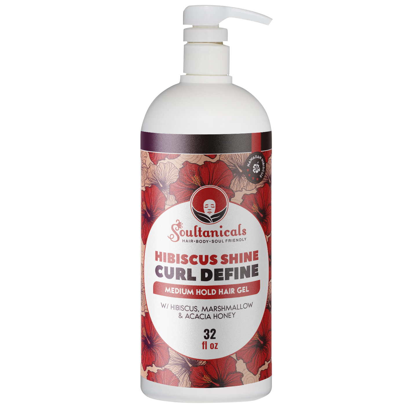 Hibiscus Shine Curl Define- Medium Hold Hair Gel SALON SIZE (Ships by 2/24)