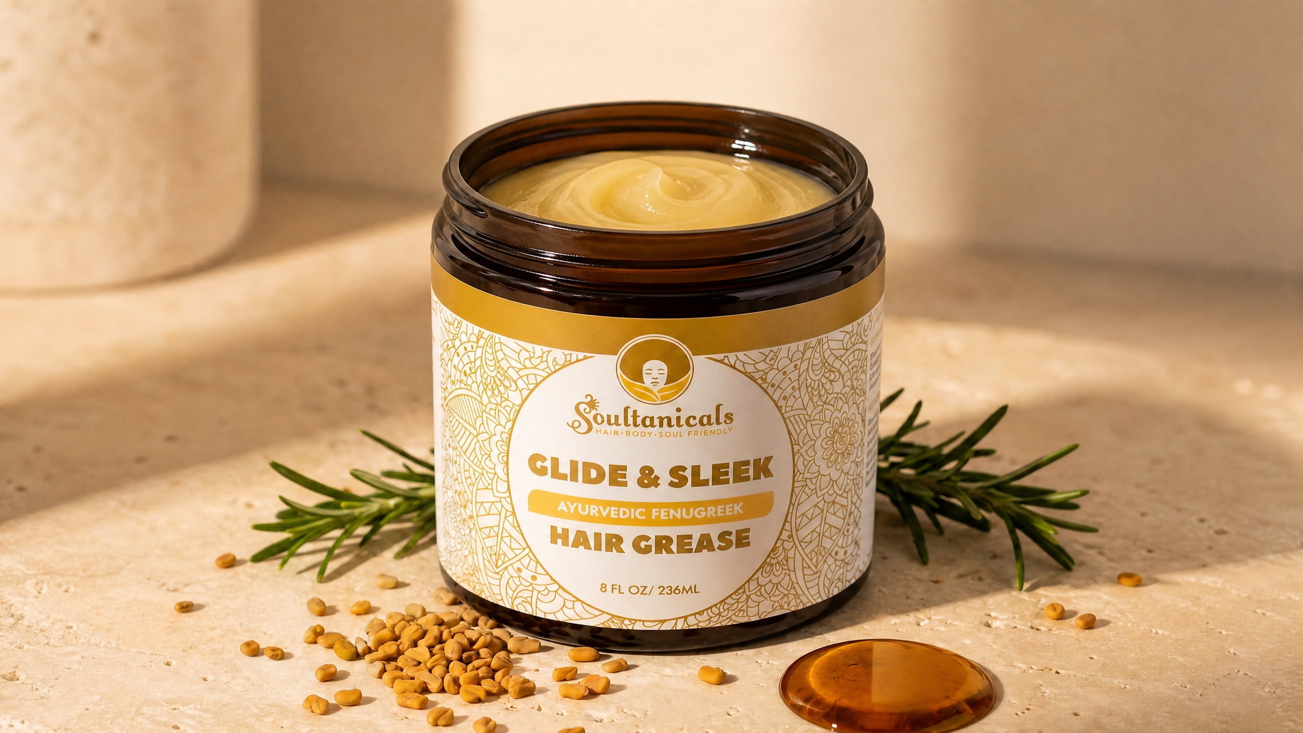 Glide & Sleek, Ayurvedic Fenugreek Hair Grease