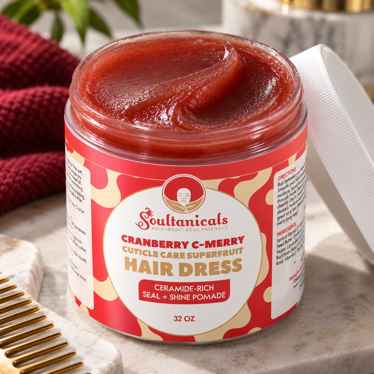 Cranberry C-Merry, Cuticle Care Superfruit Hair Dress SALON SIZE (Ships by 9/28)